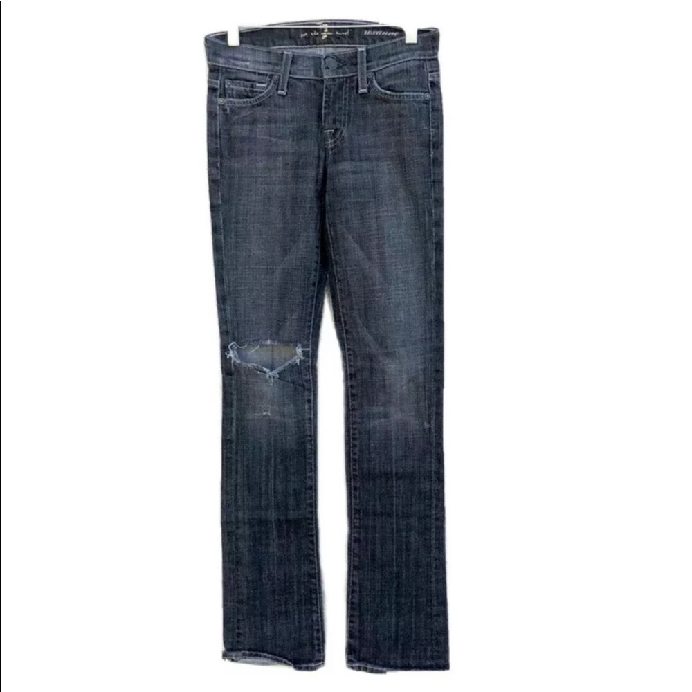 7 FOR ALL MANKIND Gray Straight Leg Jeans